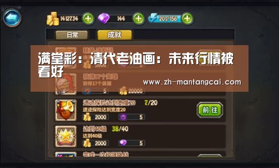 满堂彩:清代老油画:未来行情被看好(图1) 满堂彩
